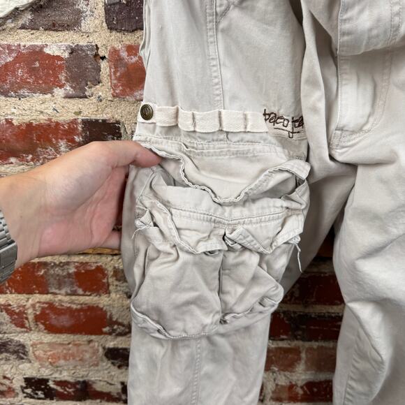 Vintage Paco Pants Sz 36x32 Tan Cargo Straight Leg Baggy Loose Fit Skate Grunge - Picture 7 of 11